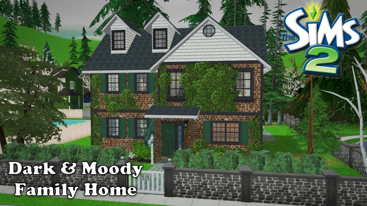 🏡 Dark & Moody Family Home 🌿 || Sims 2 Speed Build || Decorate With Me