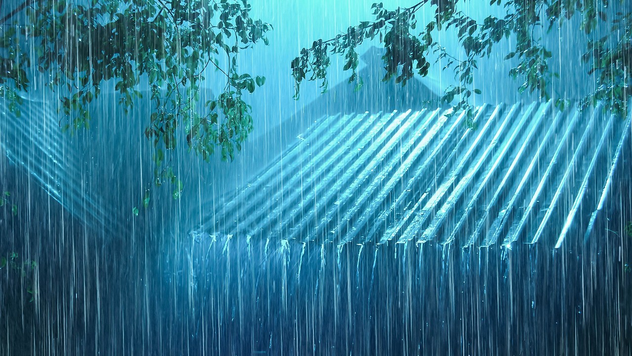 Chase Away Insomnia in 3 Minutes to Deep Sleep | Torrential Rain & Loud Thunder on a Tin Top
