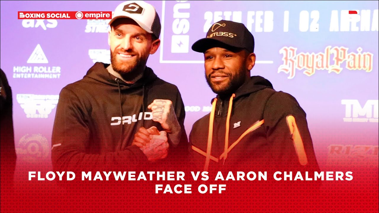Floyd Mayweather & Aaron Chalmers FACE OFF At London Press Conference
