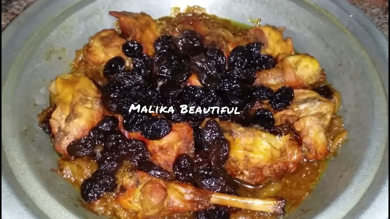 Tajin con conejo y pasas receta marroquí el paraíso de los sabores .