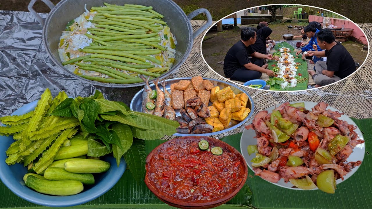 MENU LIWETAN GAGAL DIET PORSI JUMBO MAKAN DI VILA BOGOR‼️SAMBEL TERASI PEDA MERAH 