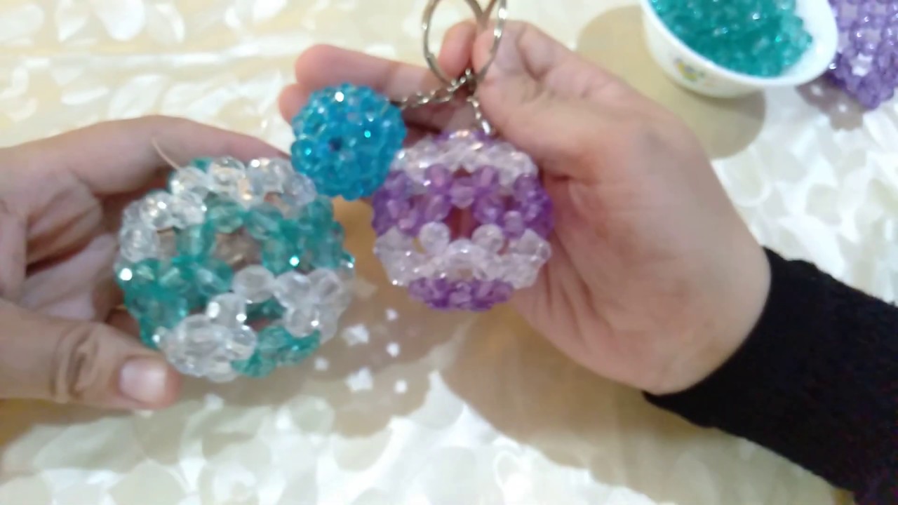 ابسط طريقة لعمل كرة من الخرز /Beaded ball