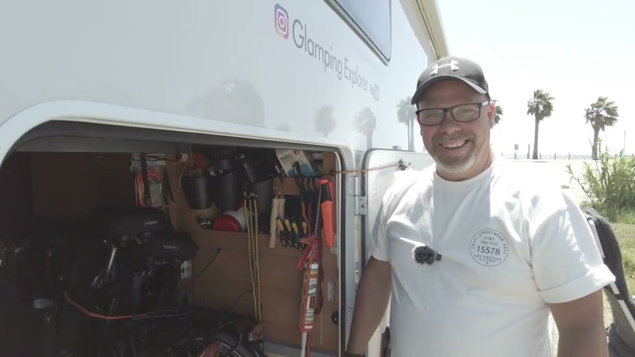 Stor Garagetour och Lucköppning på vår husbil LMC Grand Explorer i800