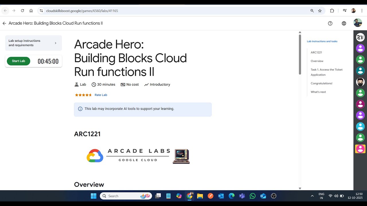 Arcade Hero: Building Blocks Cloud Run Functions II || Лабораторное решение || Google Cloud Arcad...