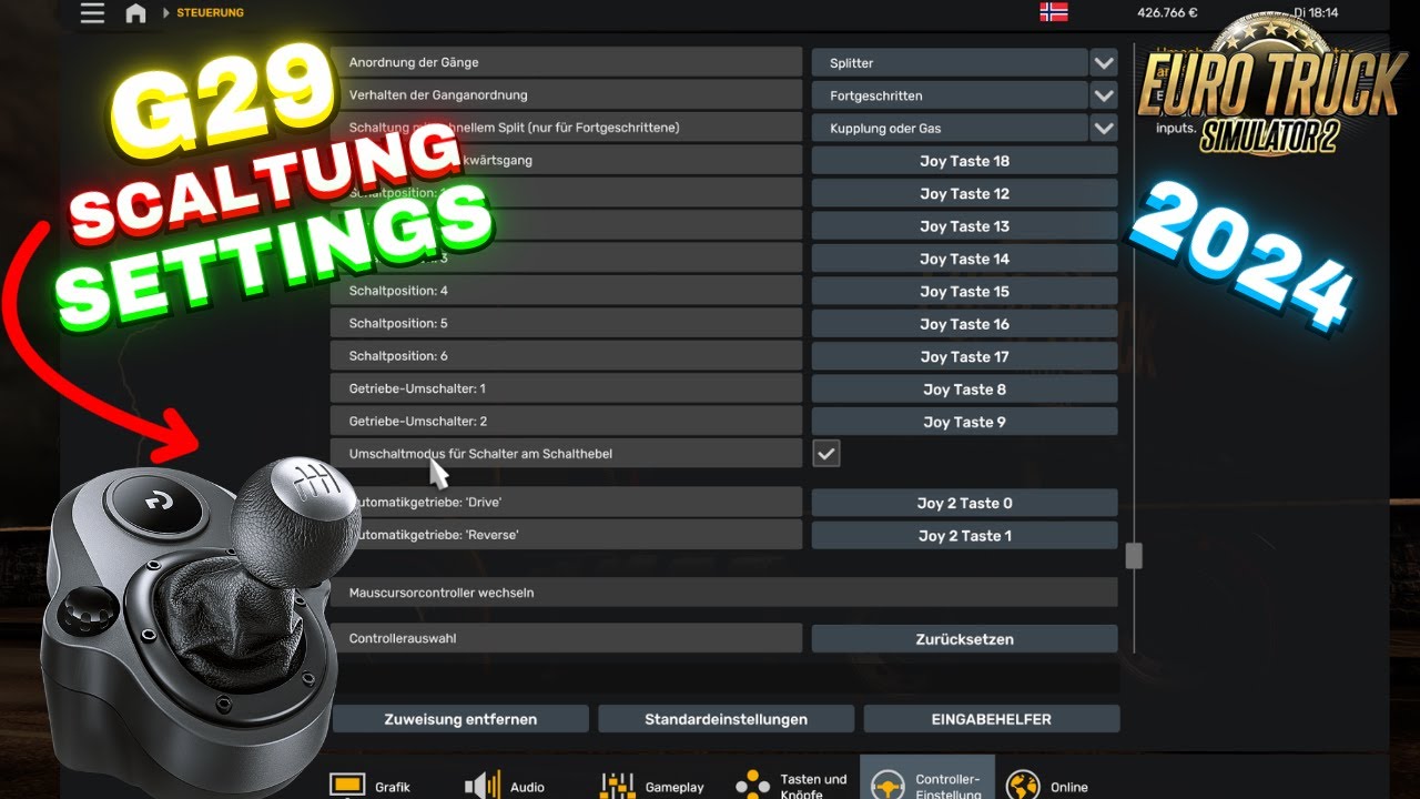Beste Schaltung Einstellungen für ETS2 | Schaltung Konfigurieren