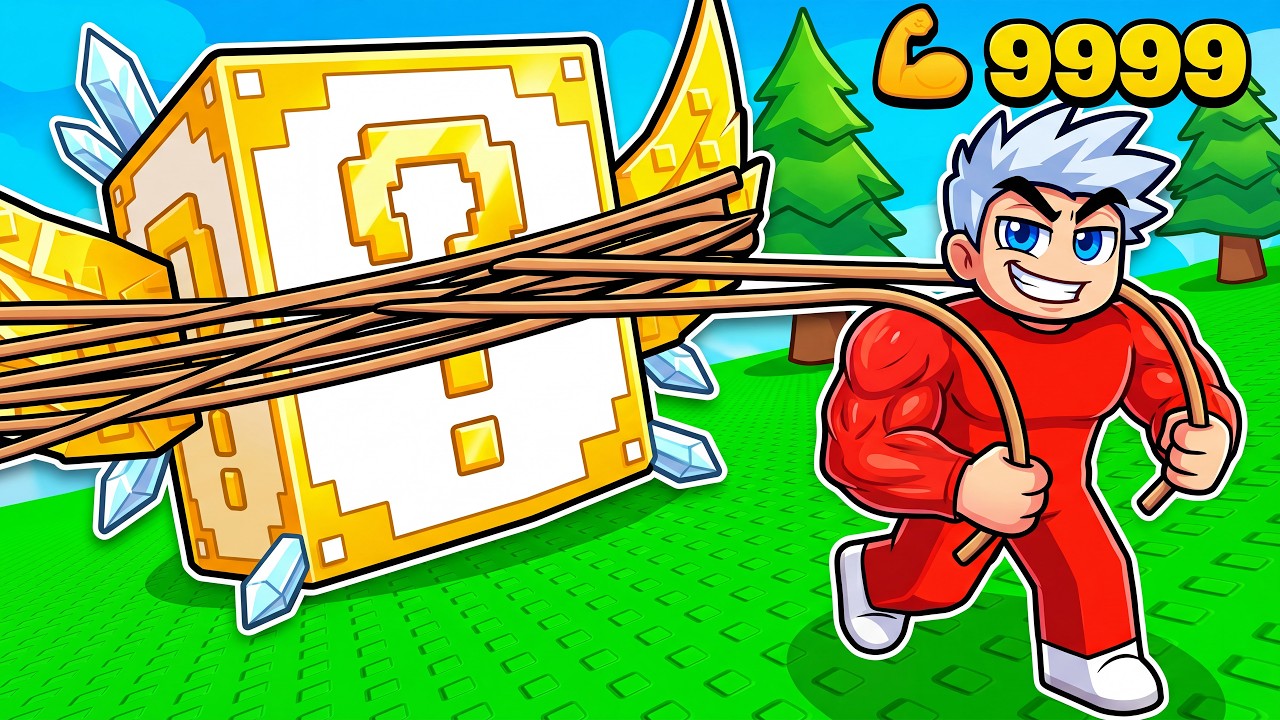 I PULLED THE BEST LUCKY BLOCK WITH A ROPE in ROBLOX!
