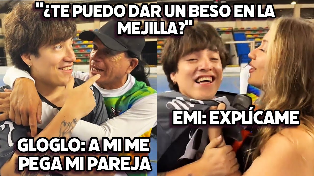 GLOGLO SE PALTEA CUANDO LE PIDEN UN BESO Y EMI SALE A REGAÑARLO