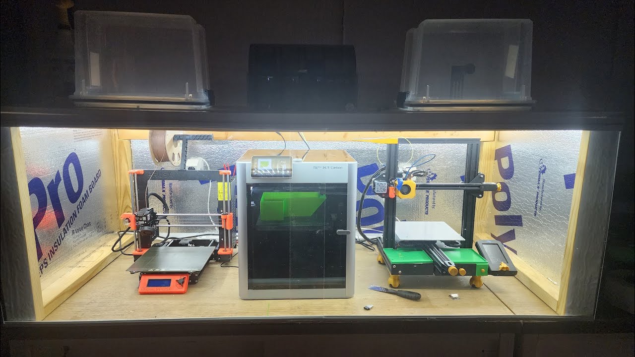 Creating a new 3d print space with temp and humidity control.
