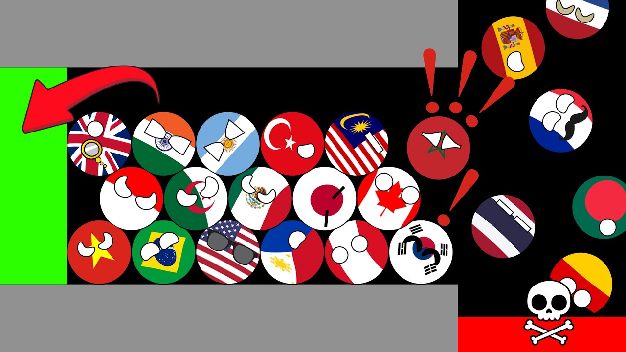 The SMALLEST Country Just Destroyed Everyone😱⁉️Top 62 Countryballs marble race.