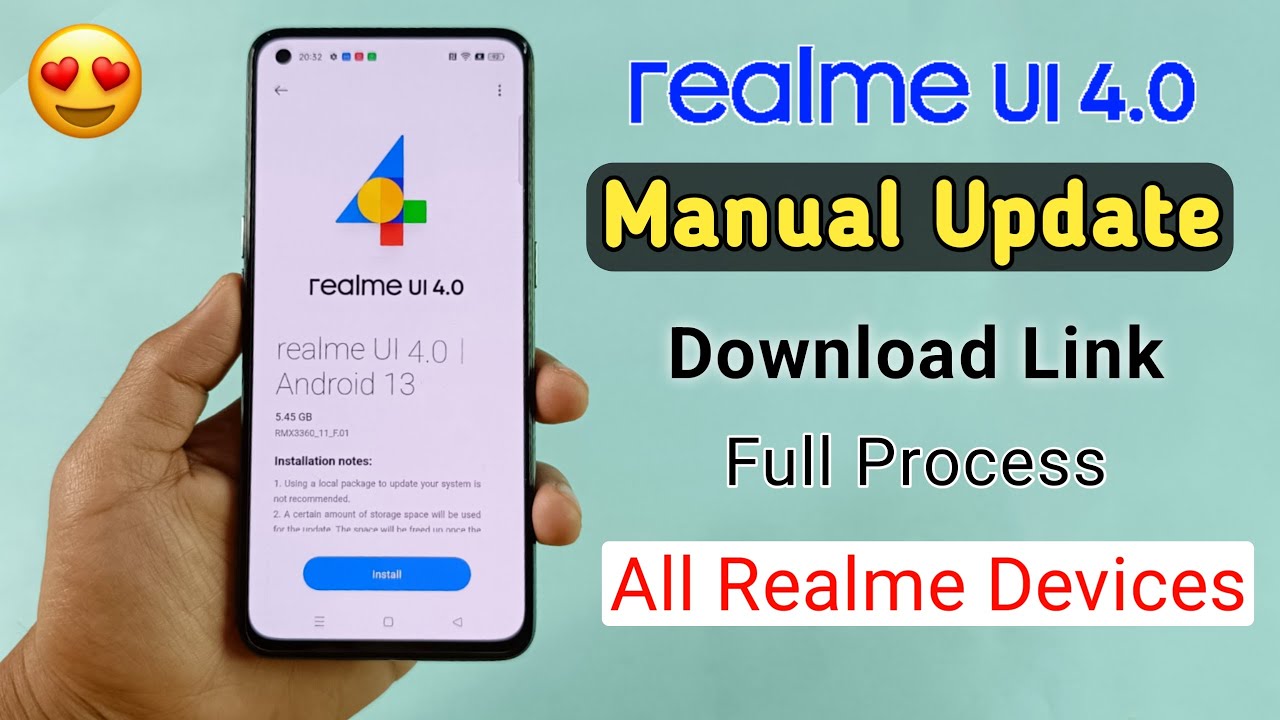 Обновление Realme UI 4.0 вручную со ссылкой для скачивания | Обновление Realme UI 4.0 и Android 1...