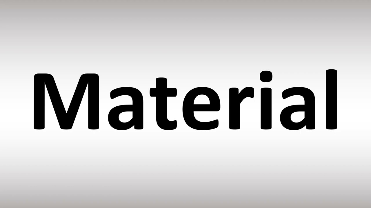 Aussprache von Material