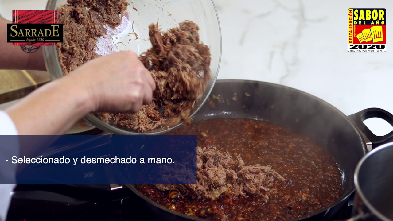 RECETA CANELONES DE CONFIT DE PATO DESMIGADO SARRADE