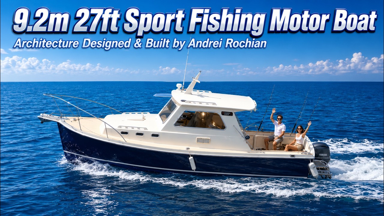 9.2m 27ft Sport Fishing Motor Boat Architecture Designed & Built by Andrei Rochian.