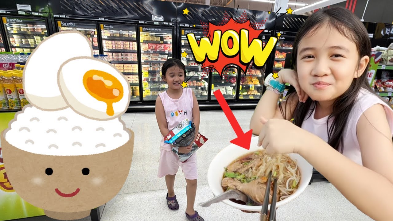 Cherbet goes to buy rice, but asks to eat chicken noodles first | Cherbet Funny