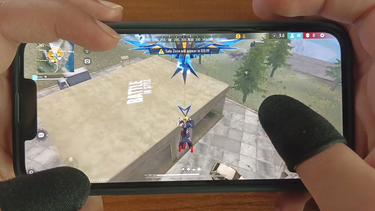 FREE FIRE HANDCAM 4 FINGER GAMEPLAY 