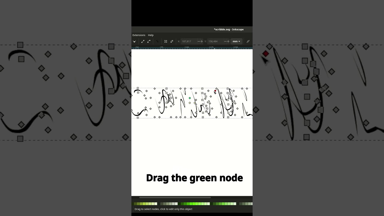 Scribble text effect in Inkscape #tutorial