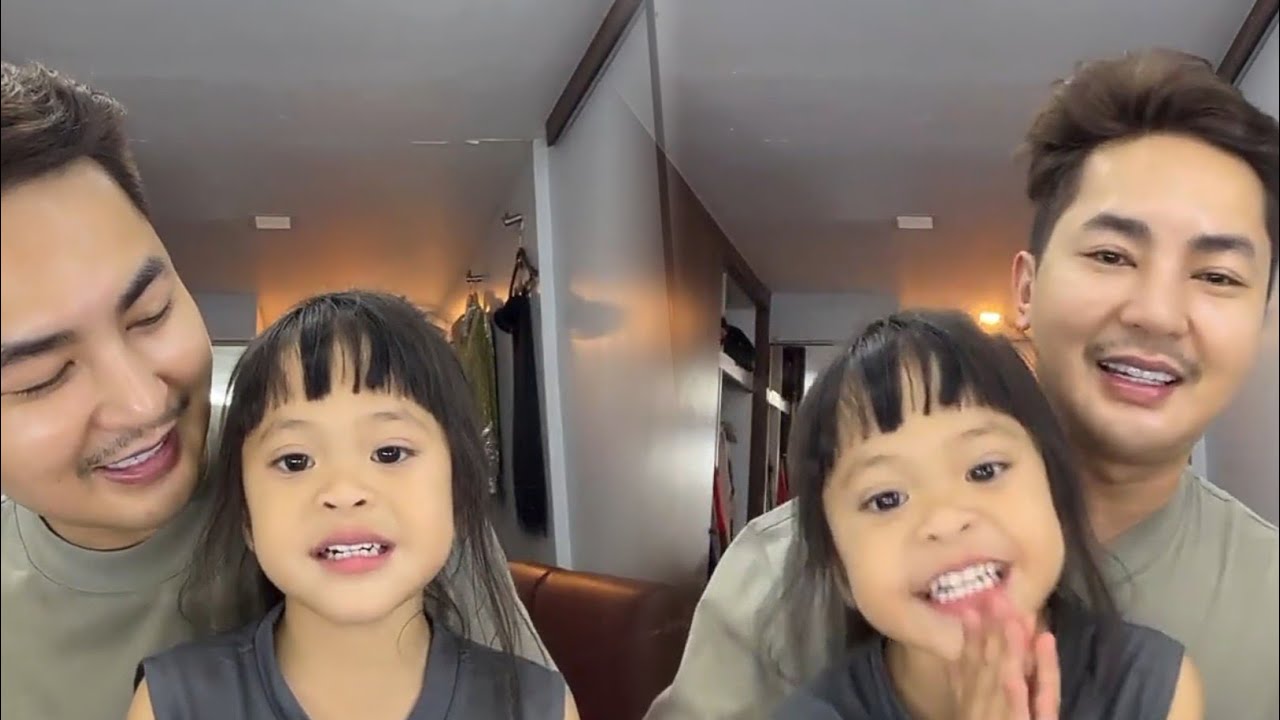 น้องเพชรนั่งร้องเพลงกับพ่อบอย #น้องพลอยน้องเพชร 