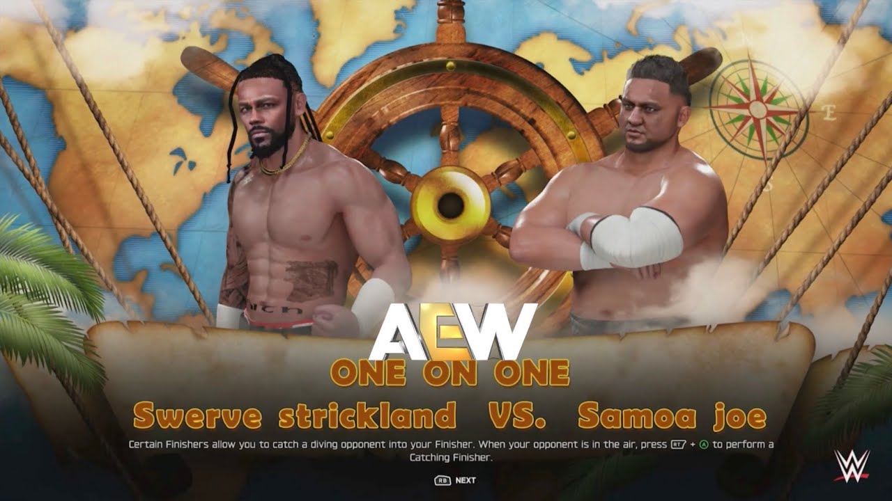 WWE 2K25 SWERVE STRICKLAND VS SAMOA JOE 