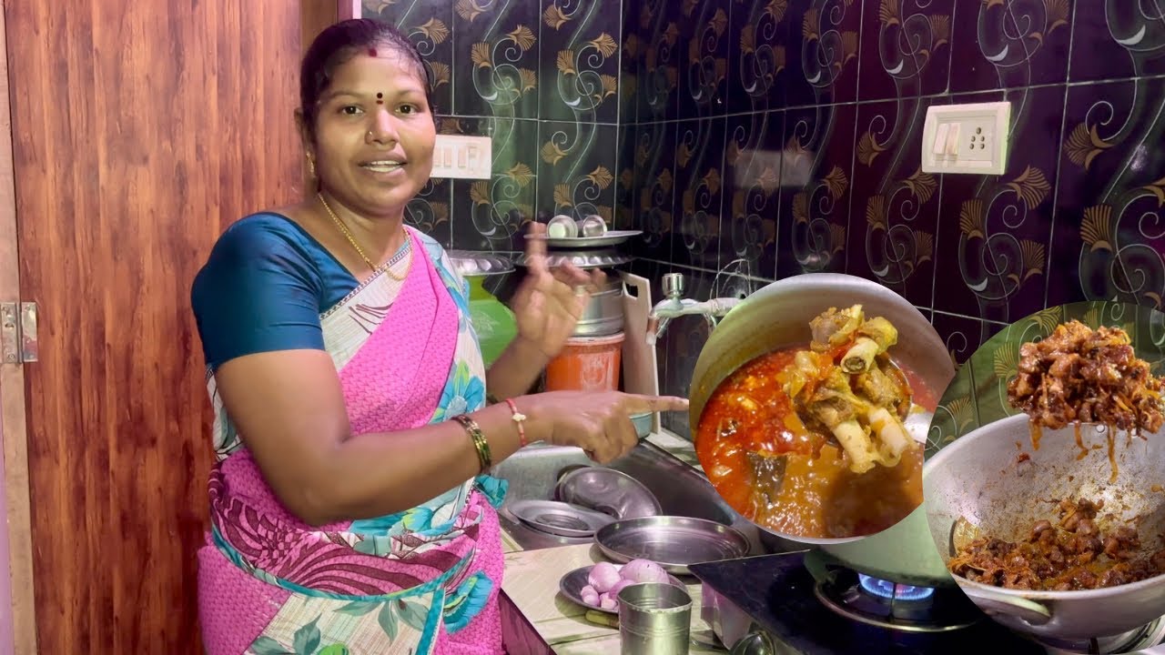 Goat 🐐நல்லி எலும்பு குழம்பு மட்டன் சுக்கா | Today Special 😍 | Lalitha Lunch 🥗 | Kamal Lalitha
