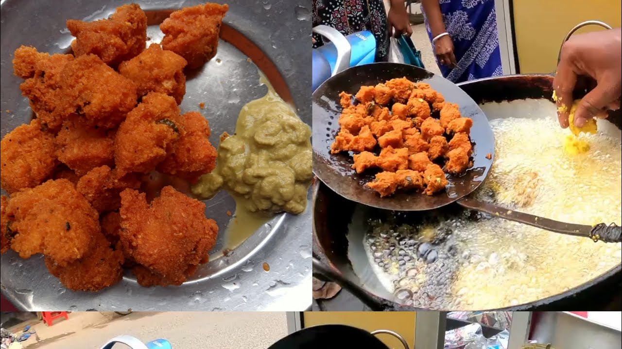 Kolkata Famous street food spicy Moong Dal pokora, pokoda #indianstreetfood #amazingstreetfood