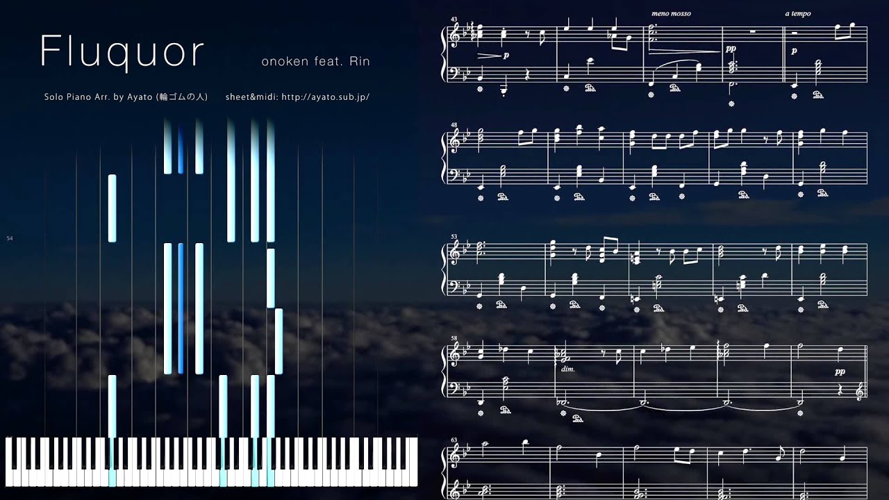 [Deemo 2.0] Fluquor (Piano Solo Version) / ピアノ楽譜で Fluquor