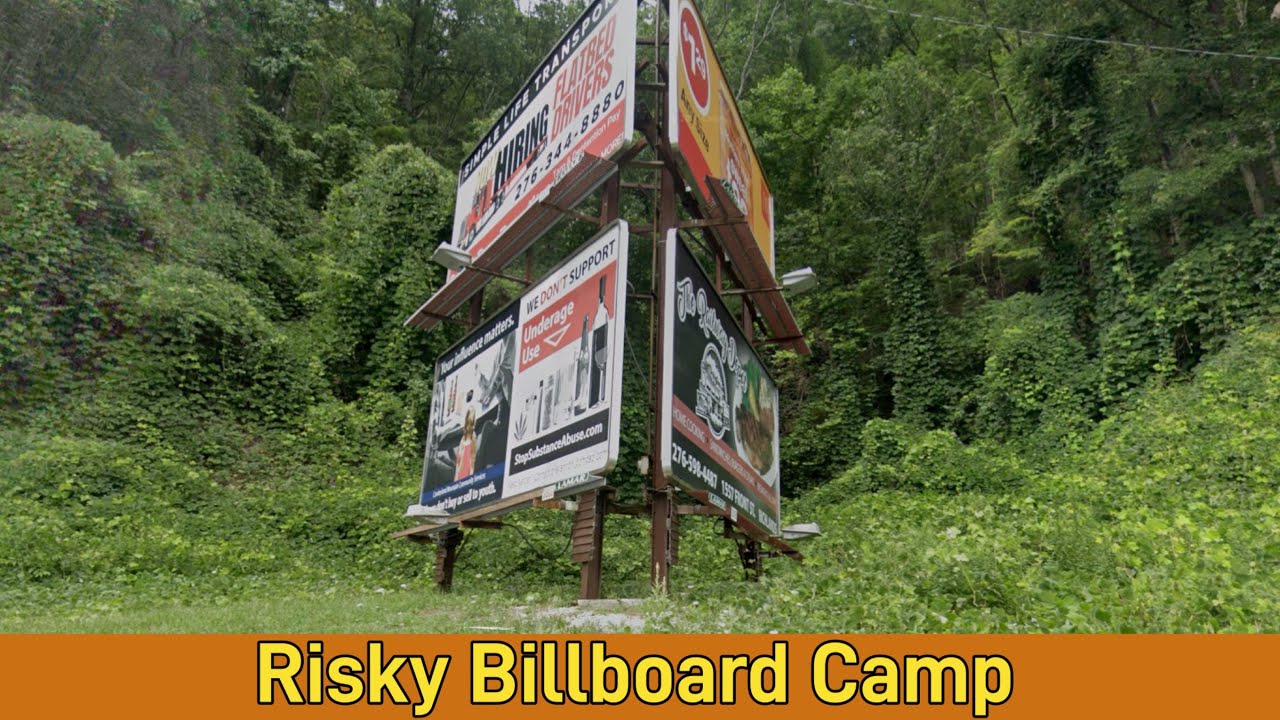 Highway Billboard Stealth Camping | Sign Challenge SC-23
