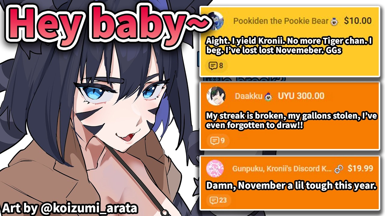 Kronii's Sultry Tiger-Chan Voice Makes Chat Lose Gallons