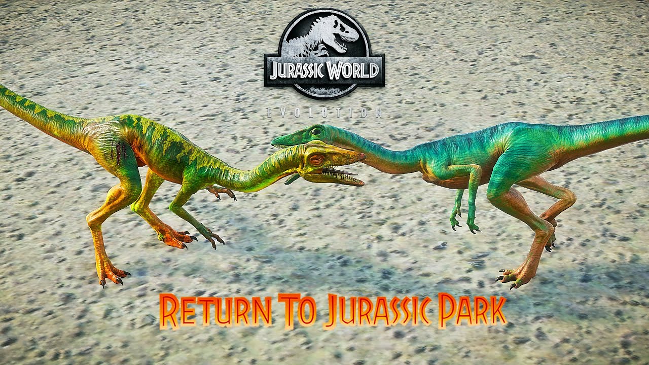 Возвращение в Durassic Park DLC - Compsognathus All Skins и анимация боя