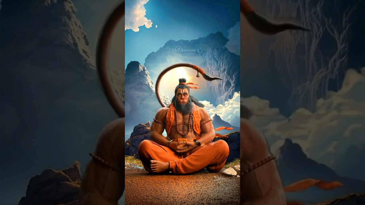 Hanuman in Deep Meditation – Divine Energy in Stillness🧘‍♂️ 🕉️  