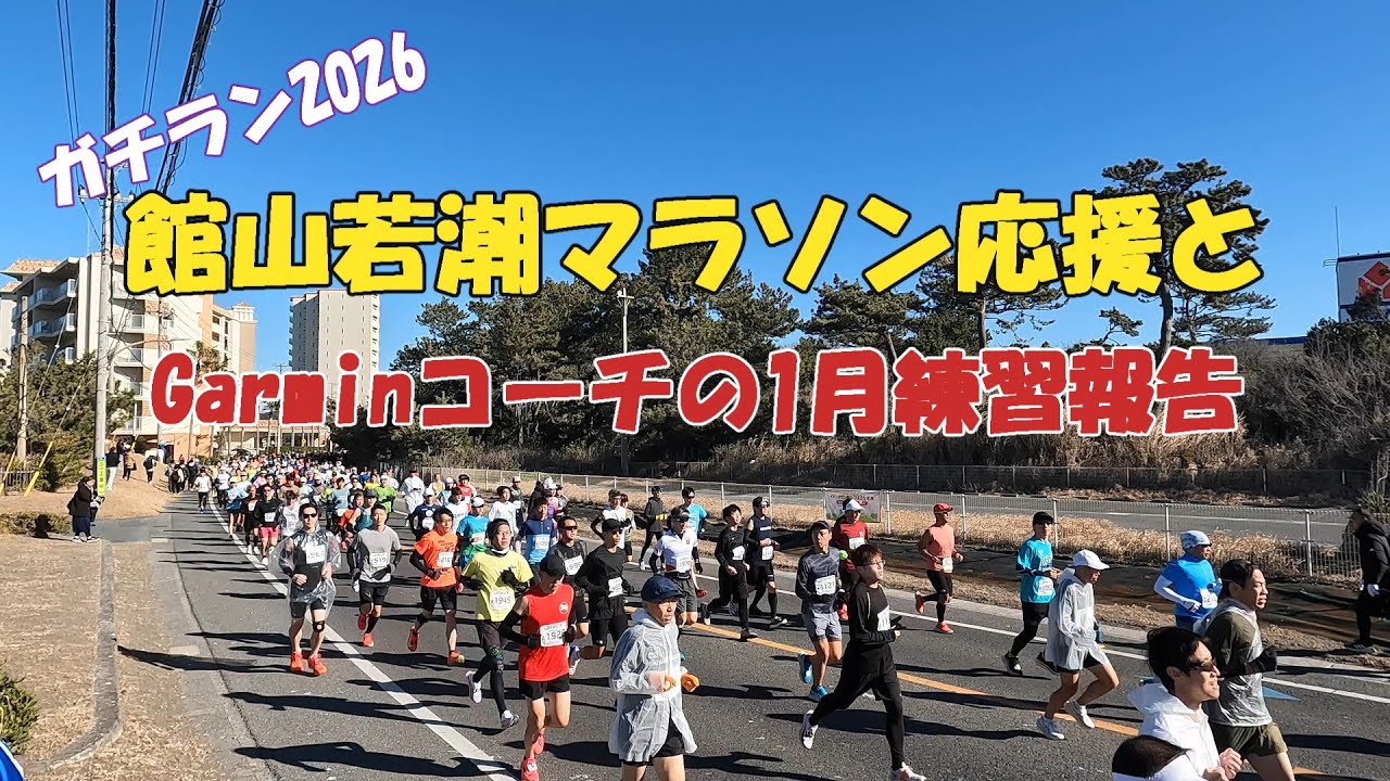 【ガチラン】2026年館山若潮マラソン応援とGarminコーチ1月練習状況