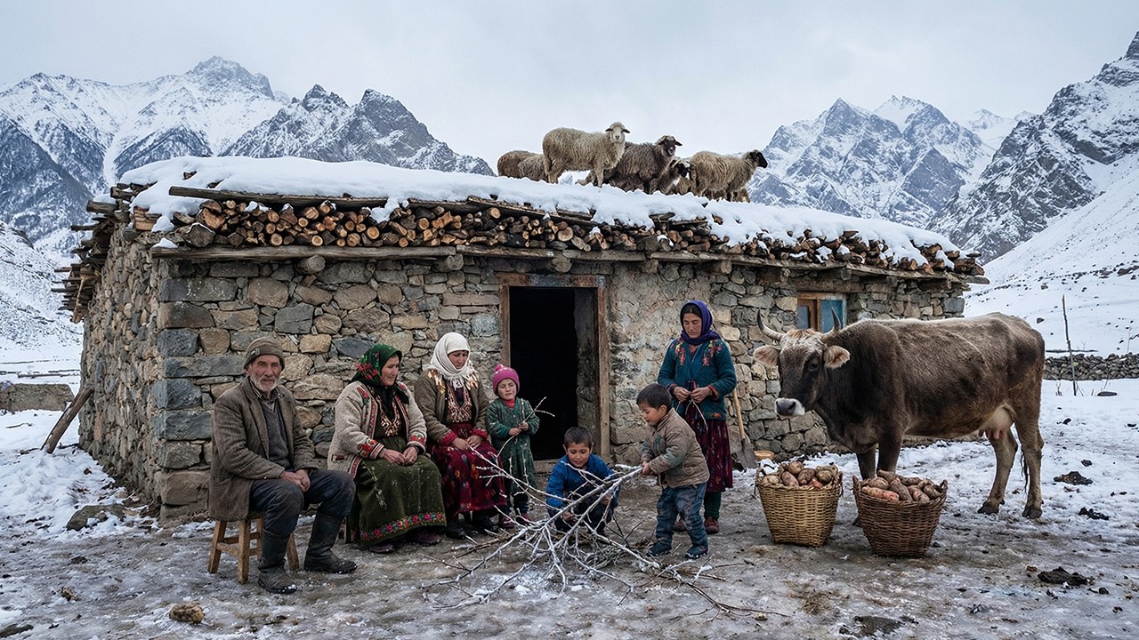 Surviving Afghanistan’s Brutal Winter | Cooking Sheep Meat | Extreme Winter Survival