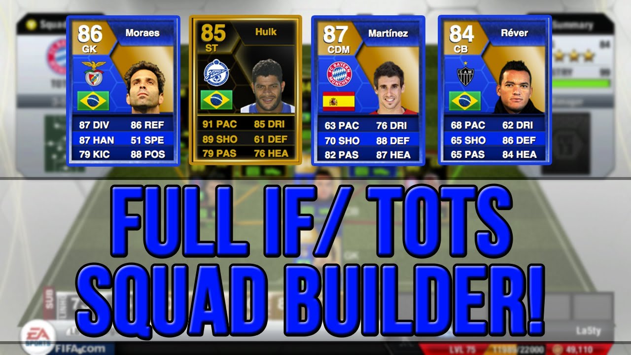 FULL IF/TOTS 3,000,000 COIN SQUAD BUILDER! FIFA 13 ULTIMATE TEAM!
