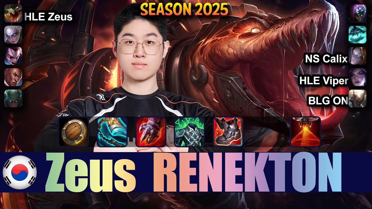 HLE Zeus RENEKTON vs JAX Top - Patch 25.19 KR Ranked | lolrec