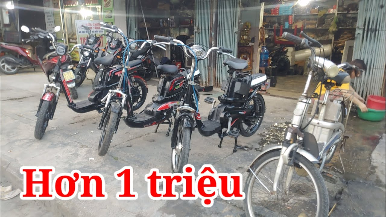 Lô xe đạp điện có bàn đạp có cả xe nhật bãi giá hơn 1 triệu | xe điện thiên phát