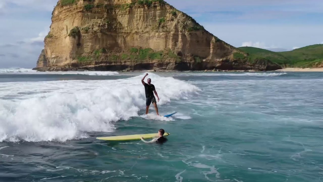 gerupuk one of the best surf spots in lombok - Drone Footage Mavic 2 Pro