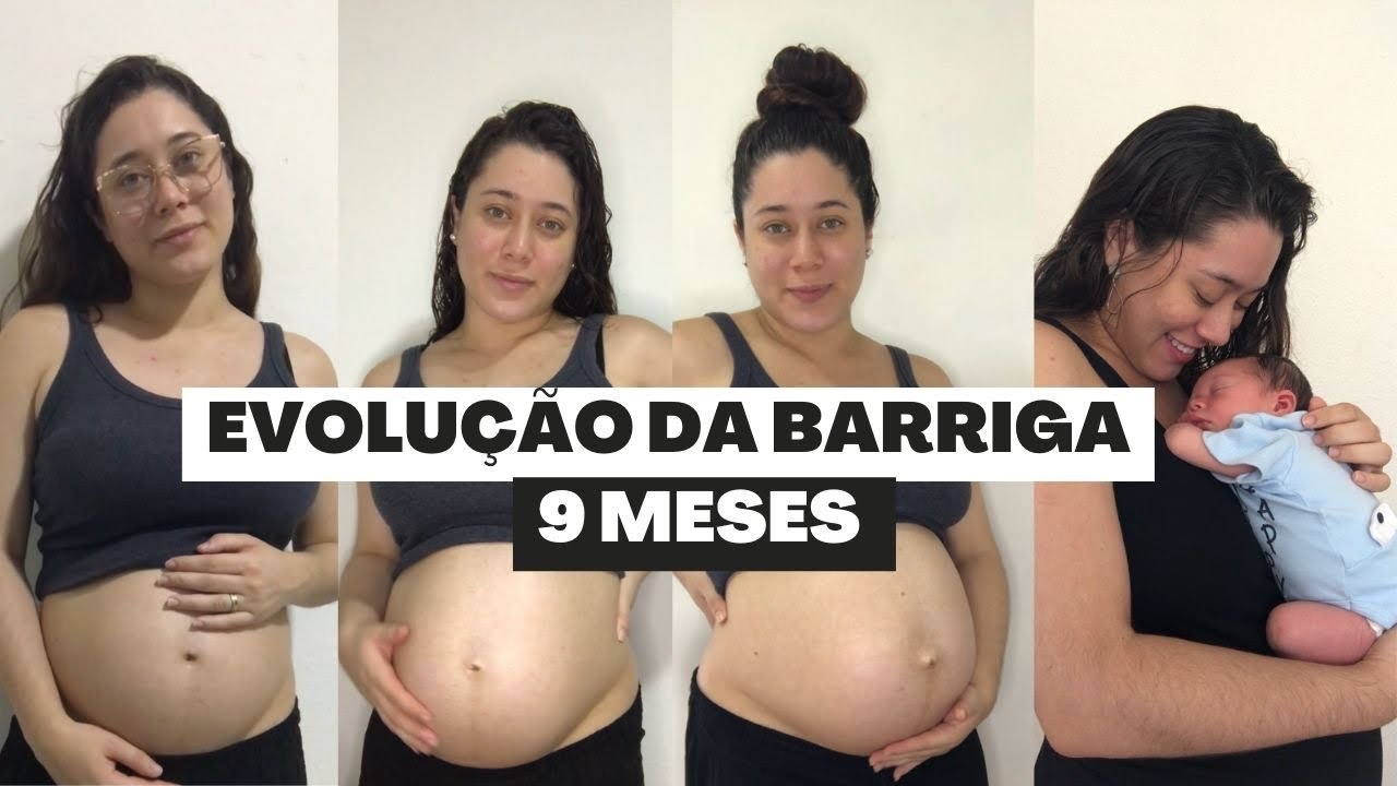 Evolução Barriga na gravidez | 9 meses em 3 minutos 🤰✨