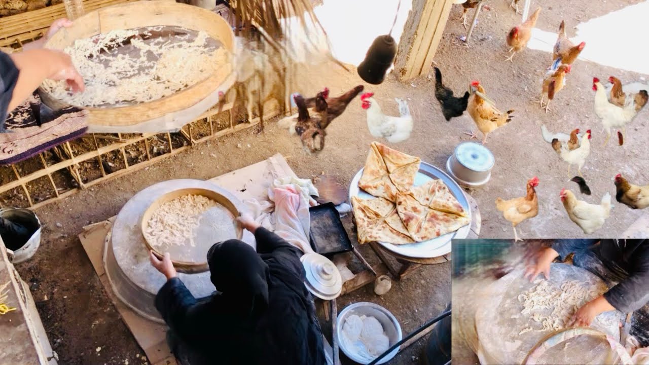 بالغربال غربليه وعلى الصاجات رسيه وباللبن فتيه | اكلة الزمن الجميل #مخروطه