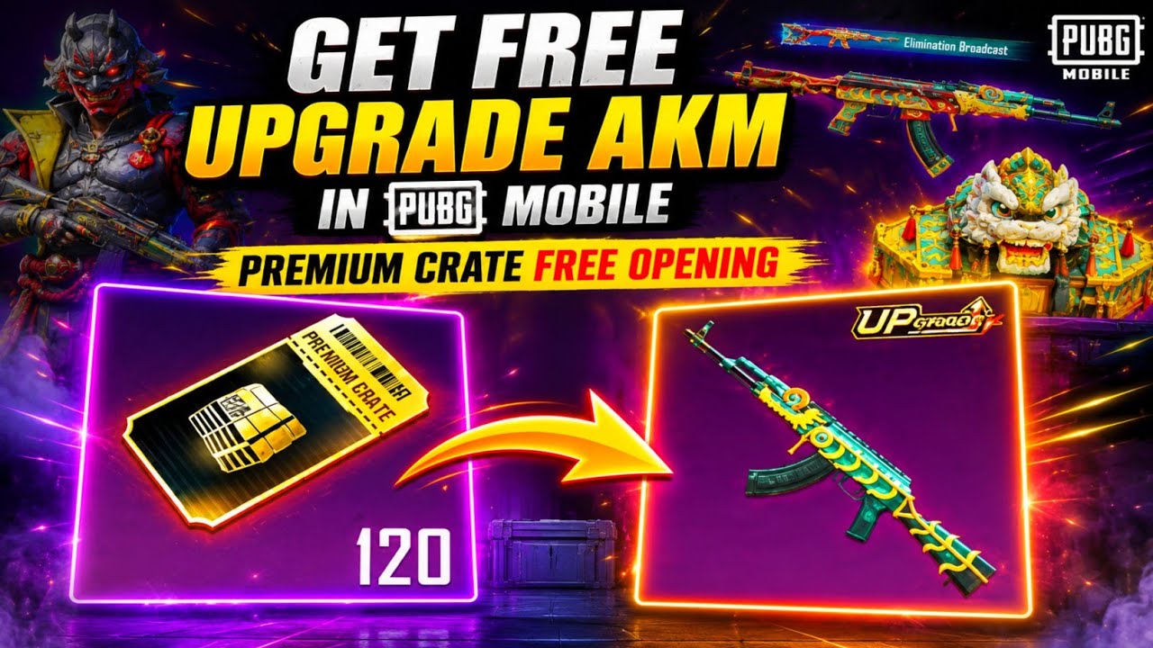😍GET FREE UPGRADEABLE AKM SKIN IN PUBG MOBILE | GHILLIE DRAGON AKM OPENING | PREMIUM CRATE OPENING
