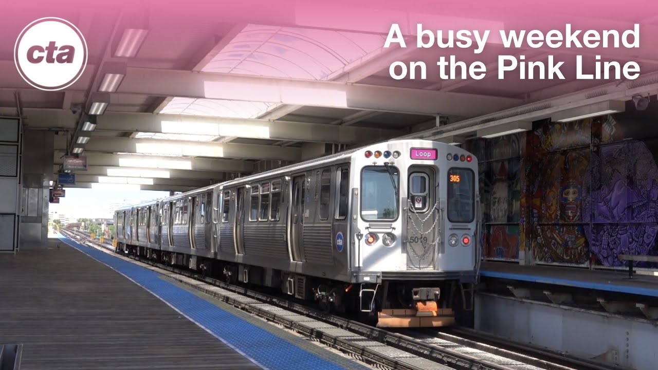 CTA 'L' - A Busy Weekend on the Pink Line