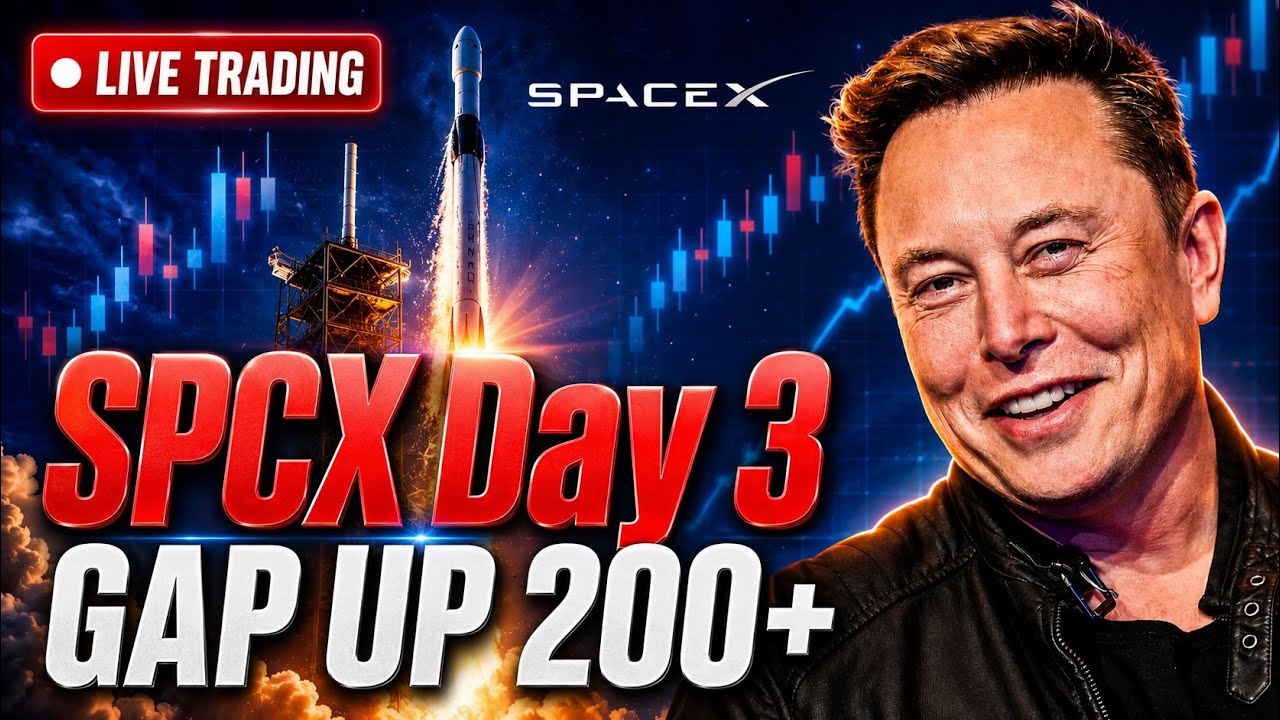 SpaceX Overnight Gap Up 📈 $QQQ Near All-Time High | Live Trading Stock Market Today $SPCX