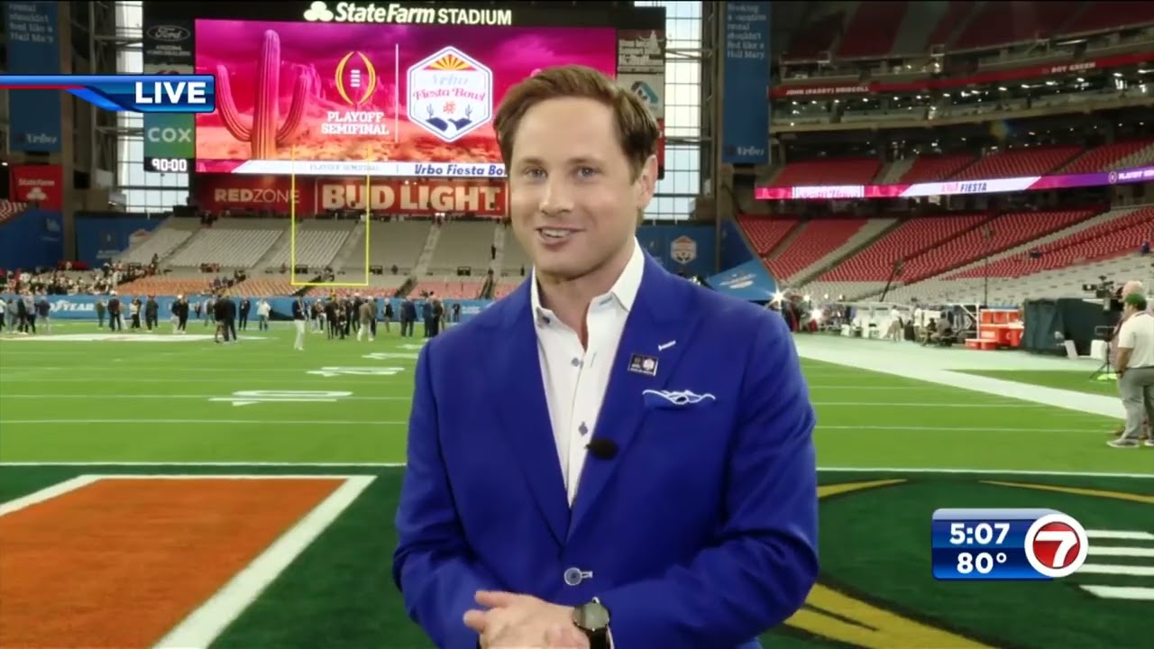 Josh Moser Live Coverage of the 2025 Fiesta Bowl in Glendale, AZ in a game between Miami & Ole Miss
