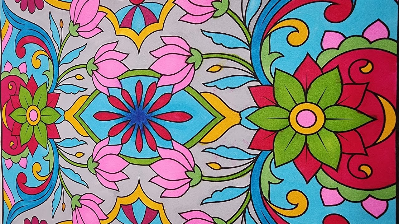7 minute Coloring Magic turns Jade Summer page into vibrant art!
