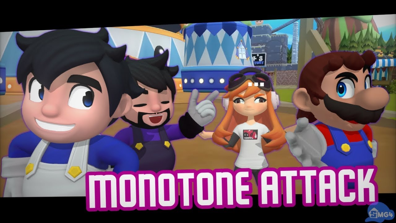 Monotone Attack but SMG4, SMG3, Mario, Meggy sing it | FNF Vs Impostor V4 cover