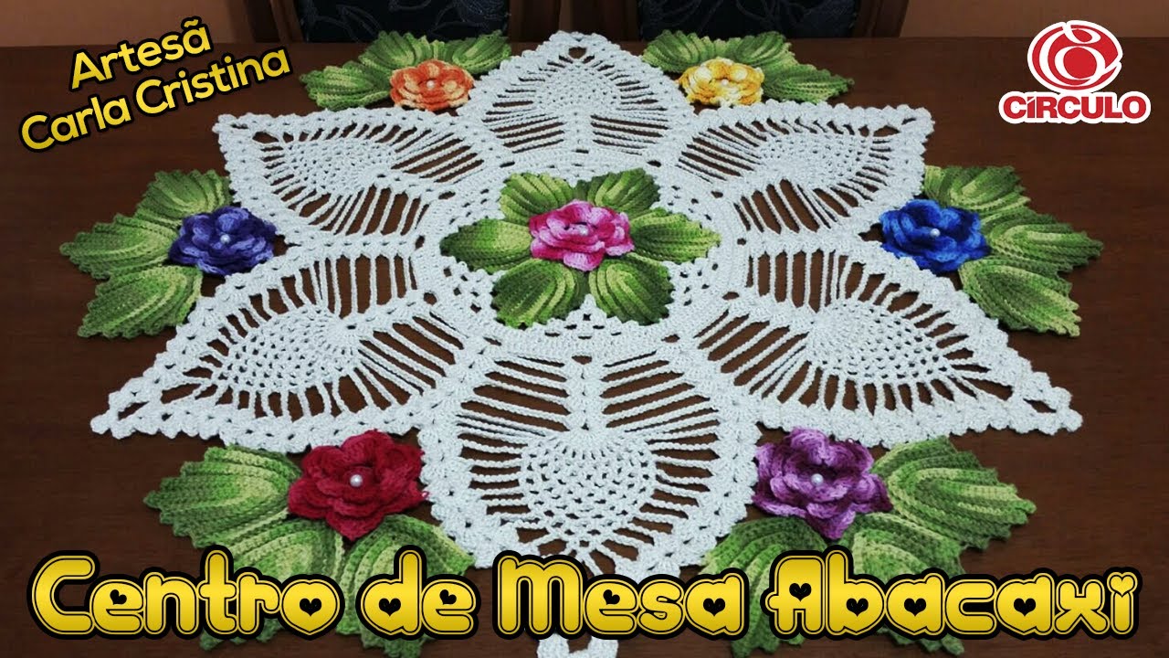 Centro de Mesa Abacaxi em crochê