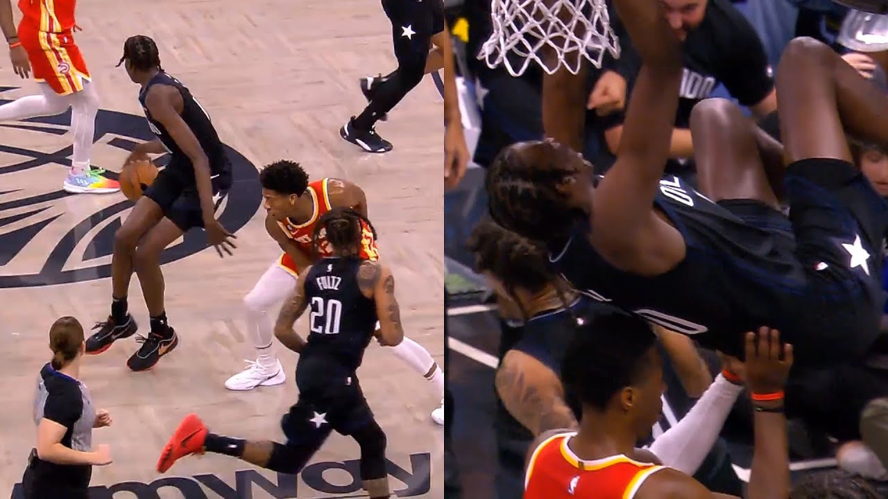 Bol Bol shocks entire crowd with handle and spin move for dunk vs Hawks