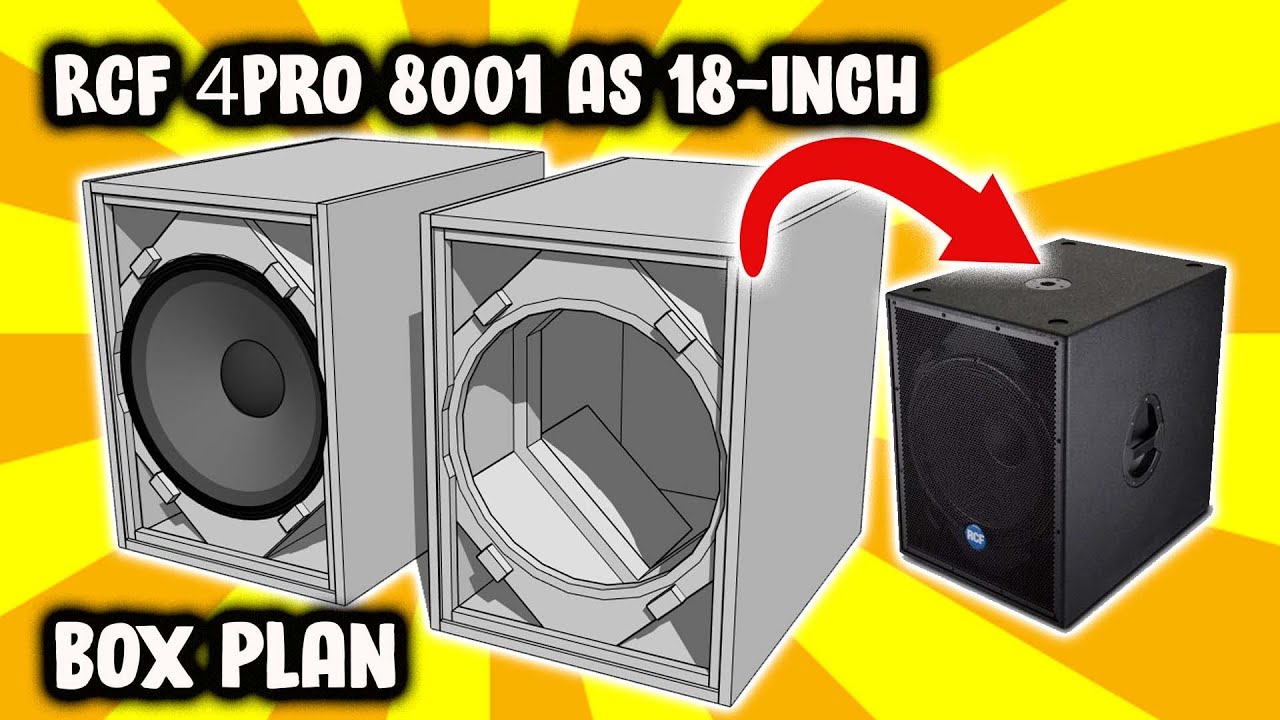 Plan for RCF 4Pro 8001 AS 18-Inch Speaker Box Design | DIY Subwoofer Cabinet Guide