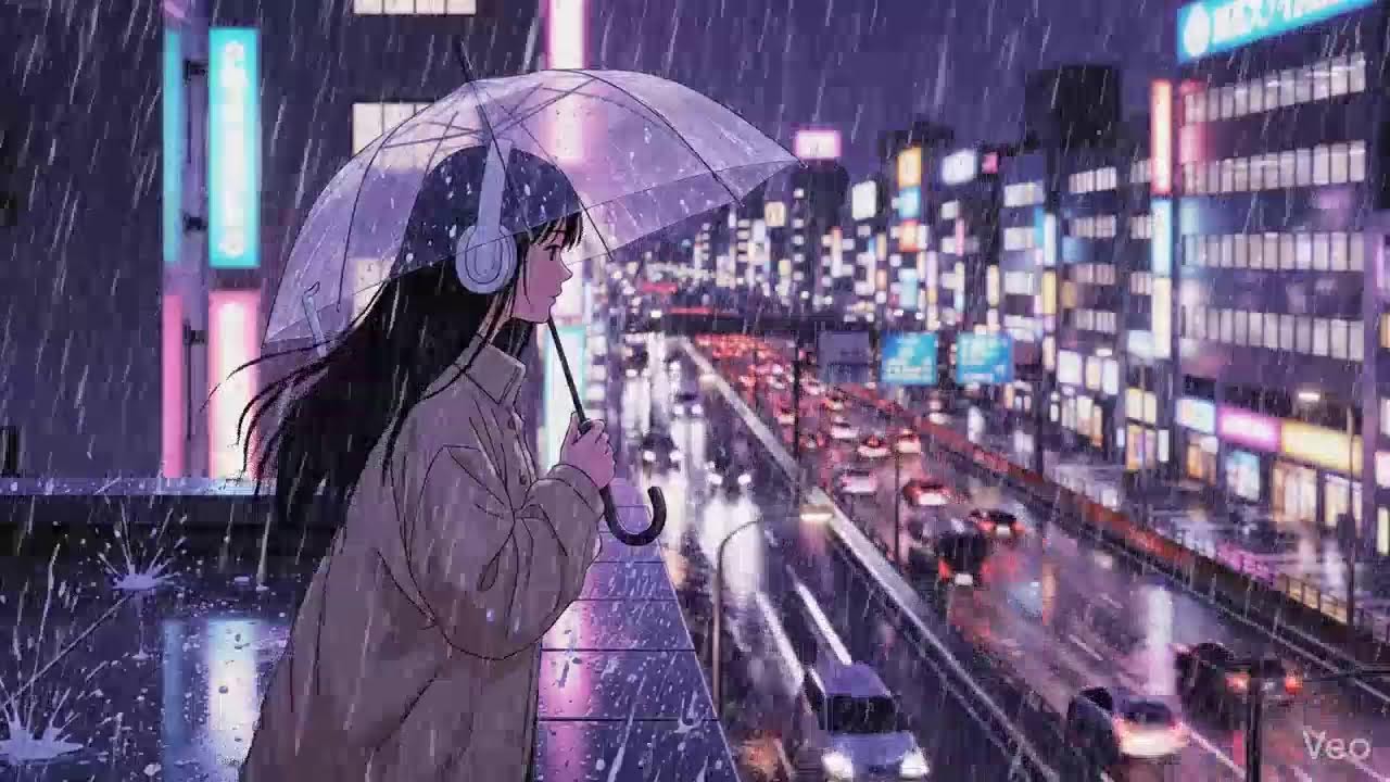 Neon City Rain 🌧️ Lofi Beats for Relaxing Nights