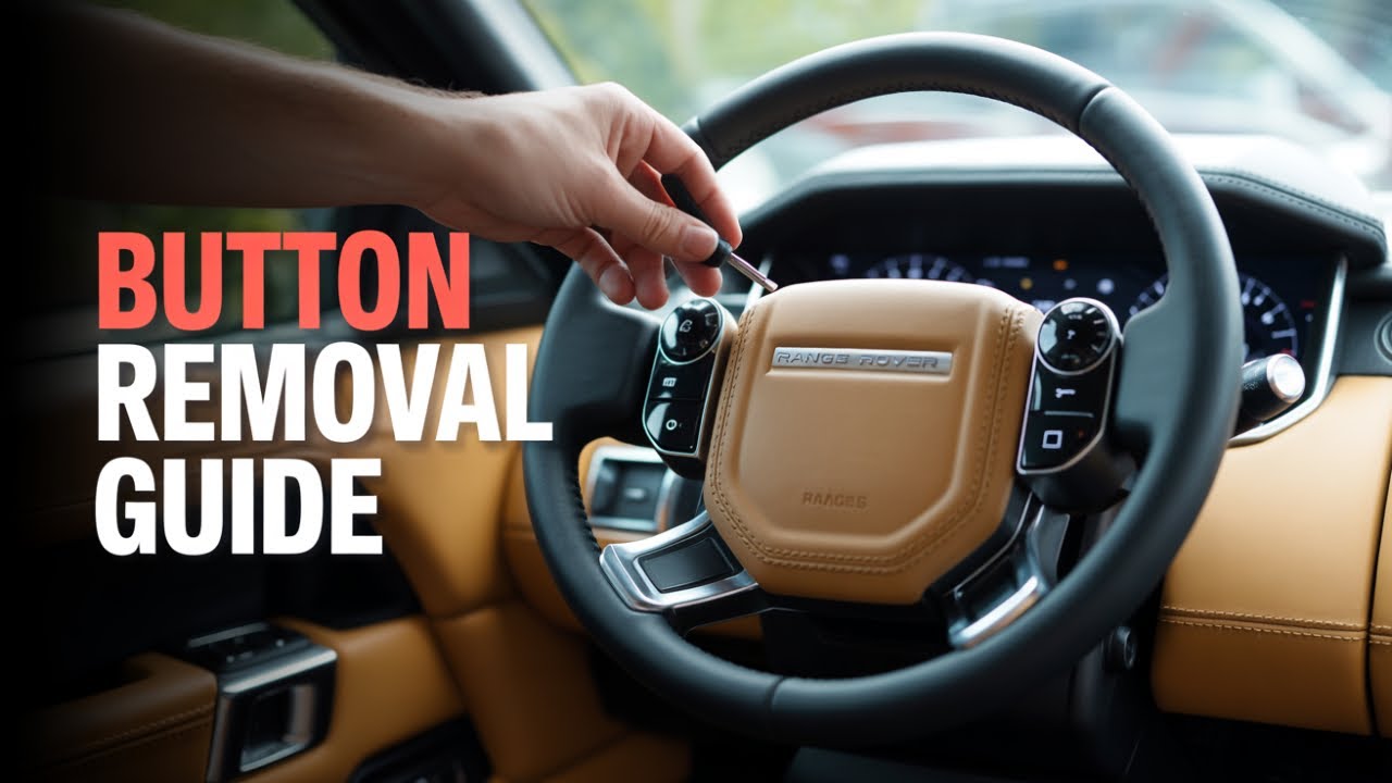 How to easily and quickly remove steering wheel buttons Range Rover Evoque Pure 2015 #diymechanic