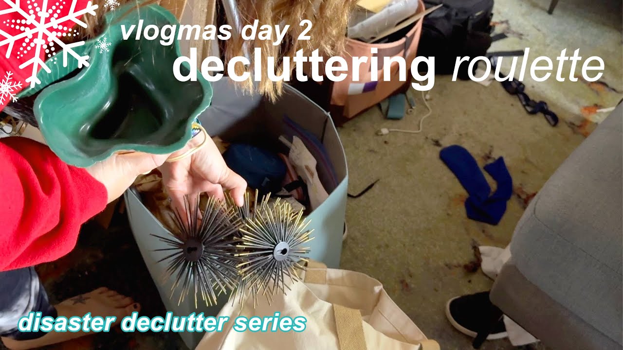 Decluttering Roulette - Random box of things that I should have put away months ago | Vlogmas Day 2