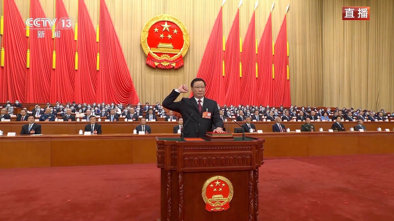 Procurator general of China's Supreme People's Procuratorate pledges allegiance to Constitution